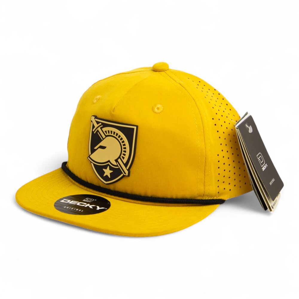 Army Black Knights 3D Perforated Rope Hat- Biscuit/ Black